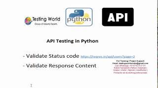 API Testing in Python : GET Request & Validate Status Code