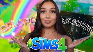 MAISON COLORÉE  VS MAISON SOMBRE  (CONSTRUCTION SIMS 4) *challenge*