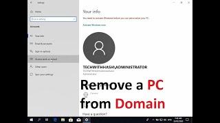 How to remove a computer from a Domain Controller