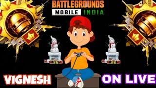 VIGNESH ON LIVE || 3.3 UPDATE BOT GAME PLAY IN IPAD #gaming #bgmi #bgmilive#vigneshonlive