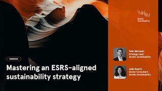 Mastering an ESRS-aligned sustainability strategy