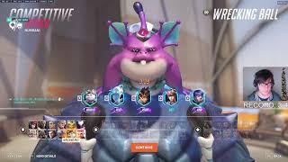 TOP 500 ROADHOG + WRECKING BALL - HARBLEU GAMEPLAY - OVERWATCH 2 SEASON 13