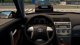 Toyota Camry XV40 2008 - City Car Driving | Steering wheel gameplay