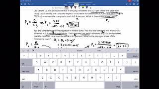 Chapter 8 Stock Valuation Extra Practice