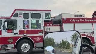 Calgary Fire Department Engine 31 Resonding HOT