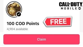 LEGIT FREE 100 COD POINTS FOR EVERYONE - COD MOBILE!