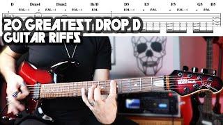 20 Greatest DROP D Guitar Riffs | With Tab