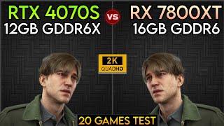 RTX 4070 Super vs RX 7800 XT - Test In 20 Games - Which Is Powerful ?