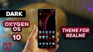 Dark OxygenOS 10 theme for Realme and Oppo.