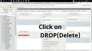 How to delete , create , import database into phpmyadmin | Quickly.