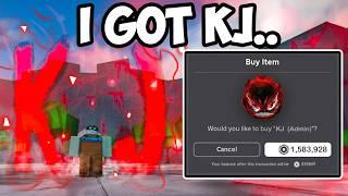 Spending $1,583,928 for The KJ MOVESET in ROBLOX The Strongest Battlegrounds