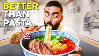 Italian Chef tries Chinese Hand-pulled Noodles for the First Time