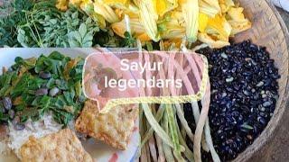 Masak sayur legendaris! sayur penuh kenangan! sayur kacang, bunga labu kuning dan kelor