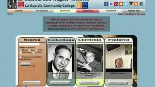 Tutorial: Archives Website and Online Resources