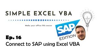 Connect to SAP using Excel VBA - Simple Excel VBA