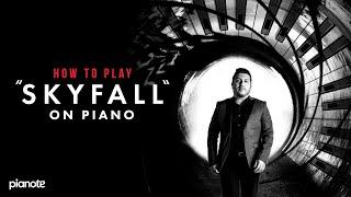 How to play 007 Theme: SKYFALL - Adele (Full Piano Lesson)