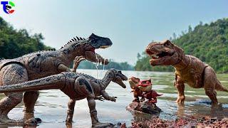 SAVE REXY T-Rex Vs Allosaurus vs Baryonyx| Jurassic World Rebirth| Dinosaur Action Figure