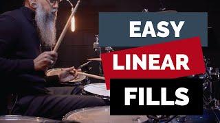 These are  Easy Linear Drum Fills in One Online Drum Lesson