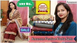 Amazon Festive Kurti/Kurta Set Haul Starting 397 Rs. | Ranjana R