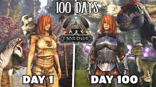 I Spent 100 DAYS in ARK FJORDUR... Here's What Happened