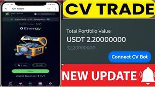 Cv Trade telegram bot withdraw new update today||cvt token withdraw update