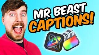 Make Captions Like MrBeast! • Motion 5 & Final Cut Pro