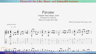Pavane by Gaspar Sanz (1640-1710) - Elegant Guitar Tab Interpretation