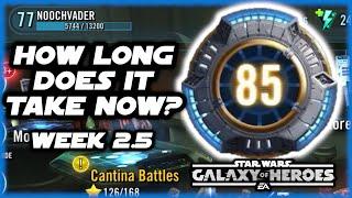 Week 2.5 - How Long Does It Take to Get to Level 85 Now in Galaxy of Heroes?