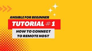 How to connect to remote host | Ansible #1