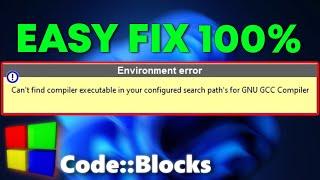Can't find compiler executable in your configured search path's for GNU GCC Compiler | CodeBlocks