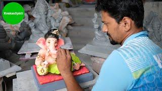 Ganpati Making | Ganpati Eyes Painting |  Eco Friendly Ganesha Idol Making