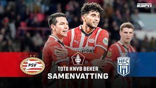 2️⃣ keer RICARDO PEPI en 2️⃣ eigen doelpunten in achtklapper  | Samenvatting PSV - Koninklijke HFC