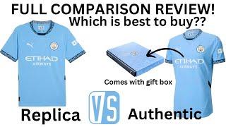 2024/25 Manchester City Shirt COMPARISON Review £80 Vs £120 Home Jersey Fan Player Version Kit