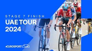 WHAT A CHAMPION  | Stage 7 Finish UAE Tour 2024 | Eurosport Cycling