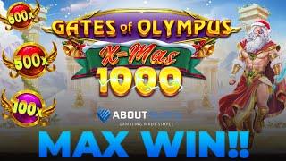 MAX WIN ON GATES OF OLYMPUS X-MAS 1000 by PRAGMATIC PLAY ️