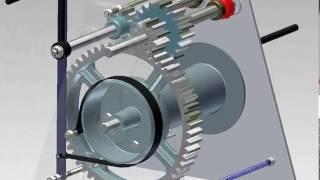 Hand Winch Animation - Autodesk Inventor