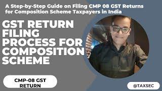 GST Return Filing for Composition Scheme | CMP-08 Return Filing | GST Return Filing In Hindi #gst.