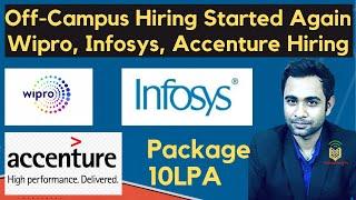 Wipro, Infosys & Accenture Off-Campus Hiring | Batch 2020-2022 |