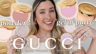 NEW GUCCI GLOW HIGHLIGHTERS : THE MOST BEAUTIFUL HIGHLIGHTER ? || REVIEW, APPLICATION & SWATCHES