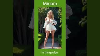 AI lookbook short, Miriam in the garden