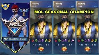 WHEN TOP 1 GLOBAL HANZO PLAY IN SEASONAL MCL CHAMPIONSHIP (AUTO WIN?) MLBB