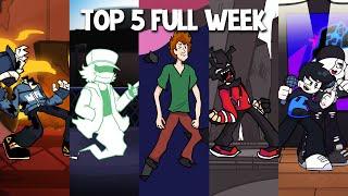 Top 5 Mods Full Week! in Tabi, Garcello, Shaggy, AGOTI & Starlight Mayhem - Friday Night Funkin #3