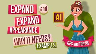 EXPAND and EXPAND APPEARANCE! Why do we need them? ADOBE ILLUSTRATOR tutorial.