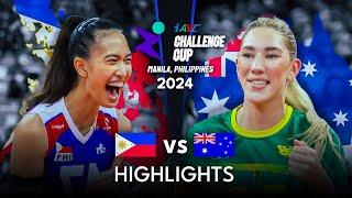  PHILIPPINES vs AUSTRALIA  | Highlights | Bronze Match | AVC Challenge Cup 2024