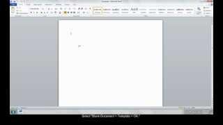 How to Make a Custom Template in Word