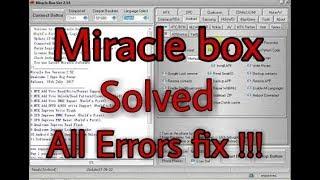 Fix || Miracle box all Error || solved