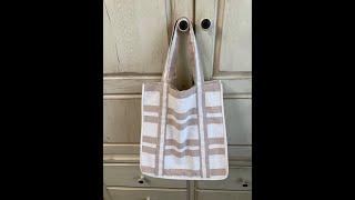 Make a reusable, durable, and eco-friendly grocery shopping tote bag!  Intermediate sewing tutorial
