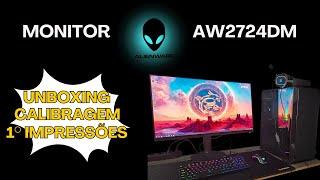 Monitor Gamer Alienware 27 AW2724DM Unboxing + Impressões + Calibragem