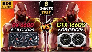 RX 6600 (8GB) Vs GTX 1660 SUPER (6GB) | Test In 8 Games | Which Is Beast ?