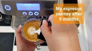 Breville Barista Pro and DF64: Started my espresso journey 9 months ago. Here's my progress